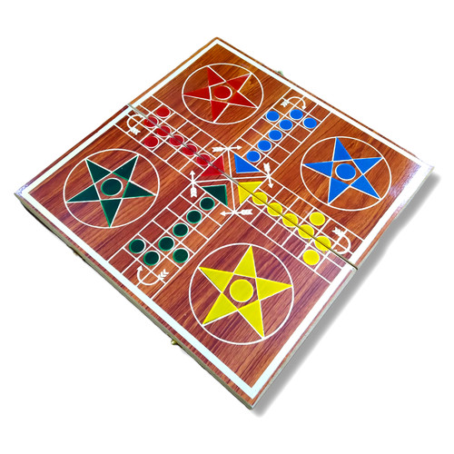 Ludo wooden board game - wooden,