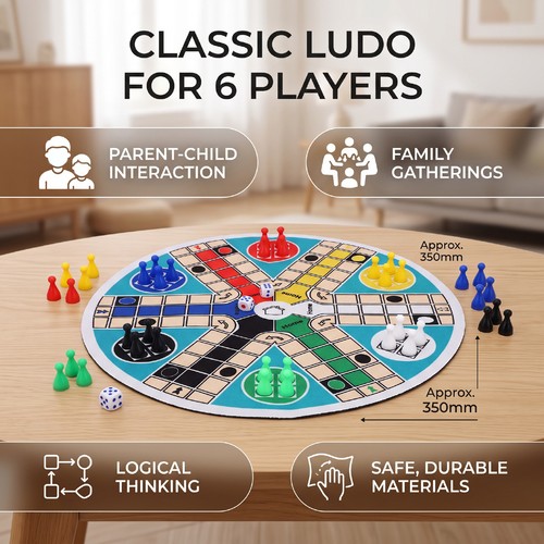 Ludo board game set large - game, size