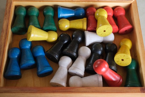 Vintage wooden board game - wooden,