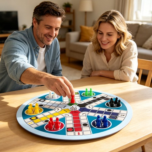 Player round ludo board - 6,